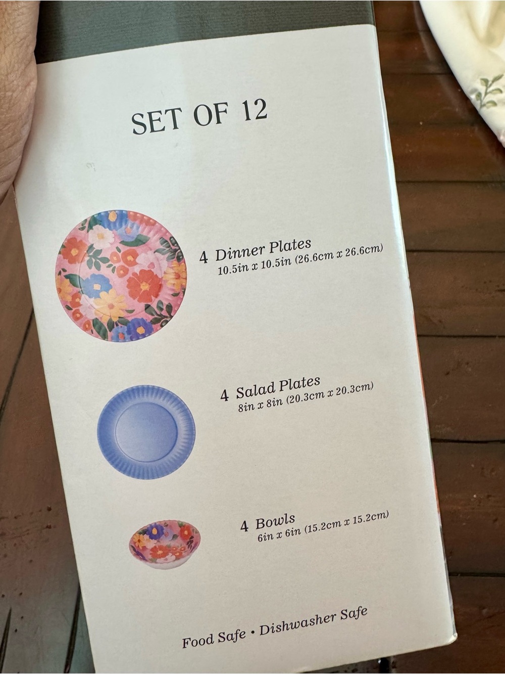 Market Square Set of Floral Melamine Dishes- Brand New - Picture 3 of 4
